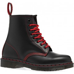 Dr.Martens 1460 Black Smooth Contrast Red Stitch