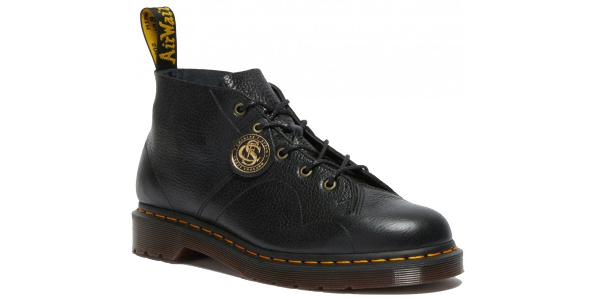 Dr. Martens Church Vintage Smooth Black Leather