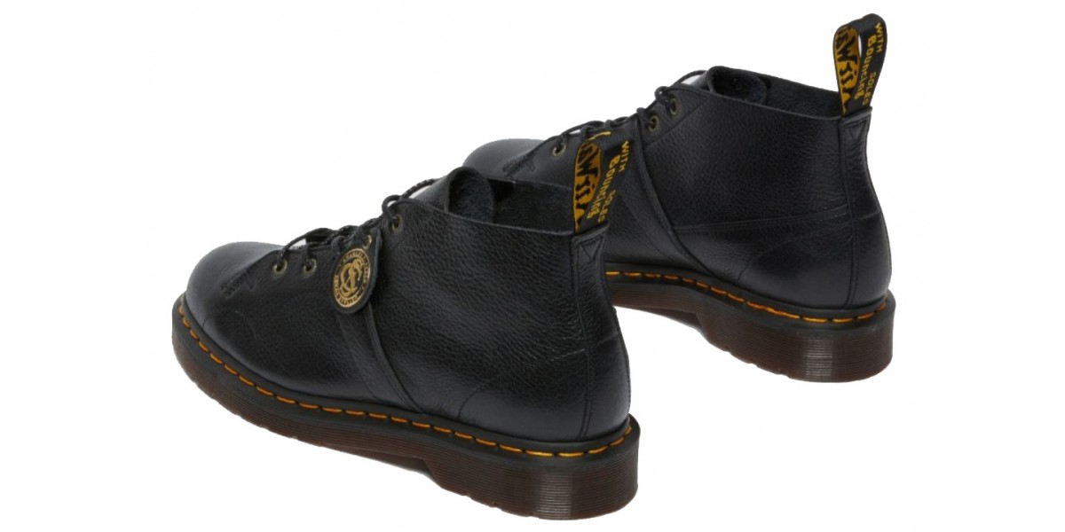 Dr. Martens Church Vintage Smooth Black Leather