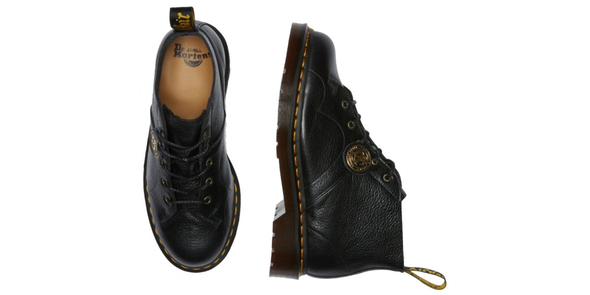 Dr. Martens Church Vintage Smooth Black Leather